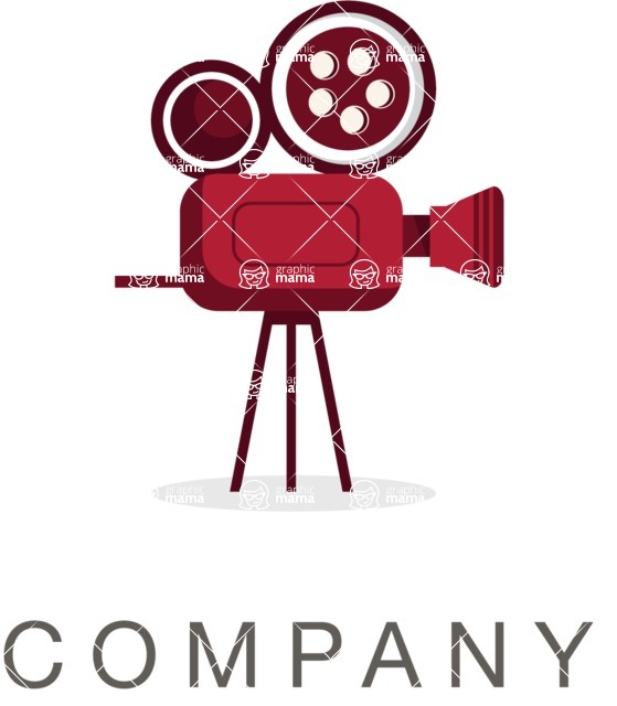 Business Logo Templates - vector graphics in a pack from GraphicMama - Movie Company Logo Design with a Camera